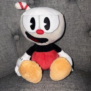 Disney Cuphead Plush - Red, Black, and White